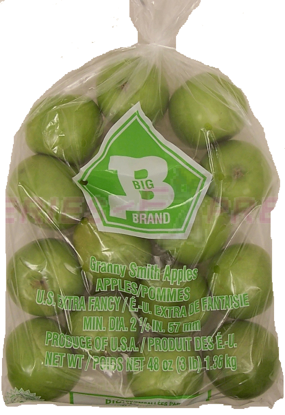 Big B&nbsp;&nbsp;granny smith apples, min dia. 2 1/4 in. Full-Size Picture